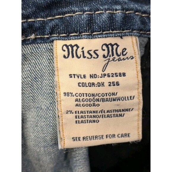 Miss Me Jean Shorts Women 28 Denim Stretch Colorful Sequins Cutoff Flap Pocket - Picture 4 of 16